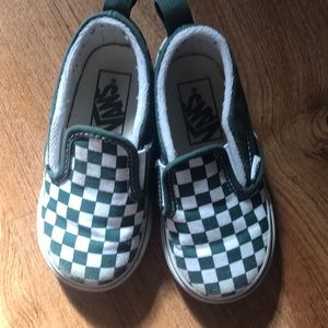 Vans- Green check slips